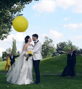 Crazy Yellow Wedding Video of Diana & Mihai in Montreal